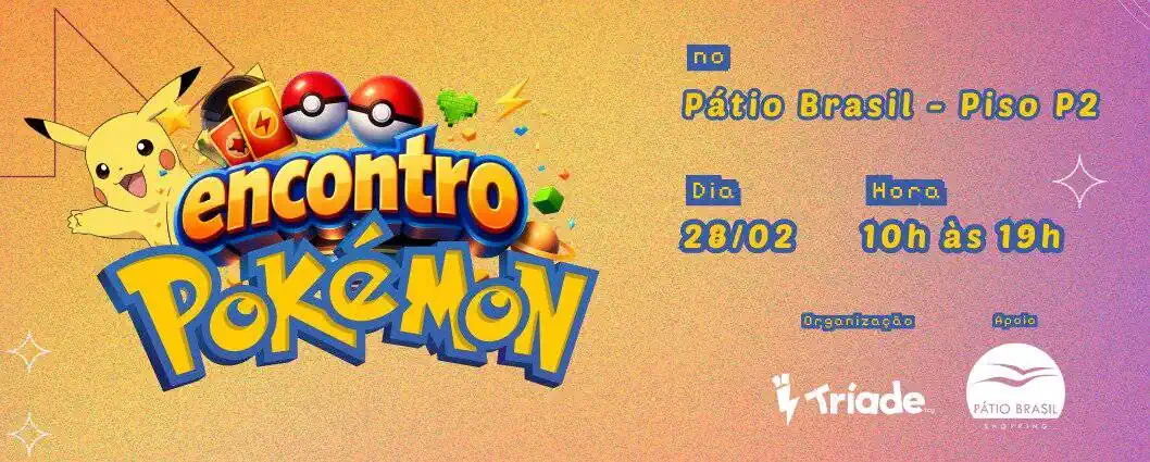 Pokémon ganha encontro especial de colecionadores no Pátio Brasil