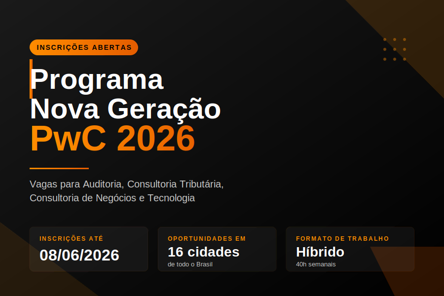 PwC abre vagas para novo Programa de Trainee