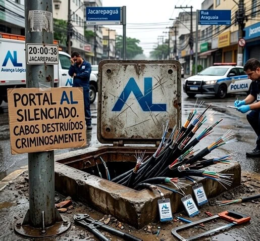 Portal AL é silenciado em Jacarepaguá por destruição criminosa de cabos