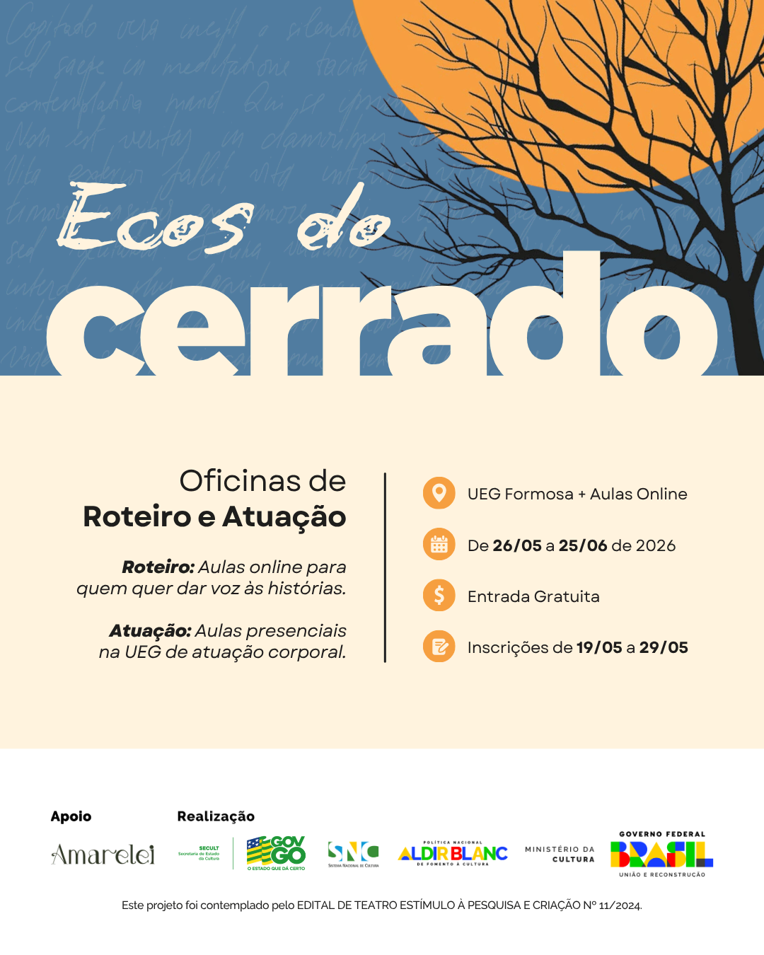 Projeto Ecos do Cerrado leva oficinas de literatura para o entorno 
