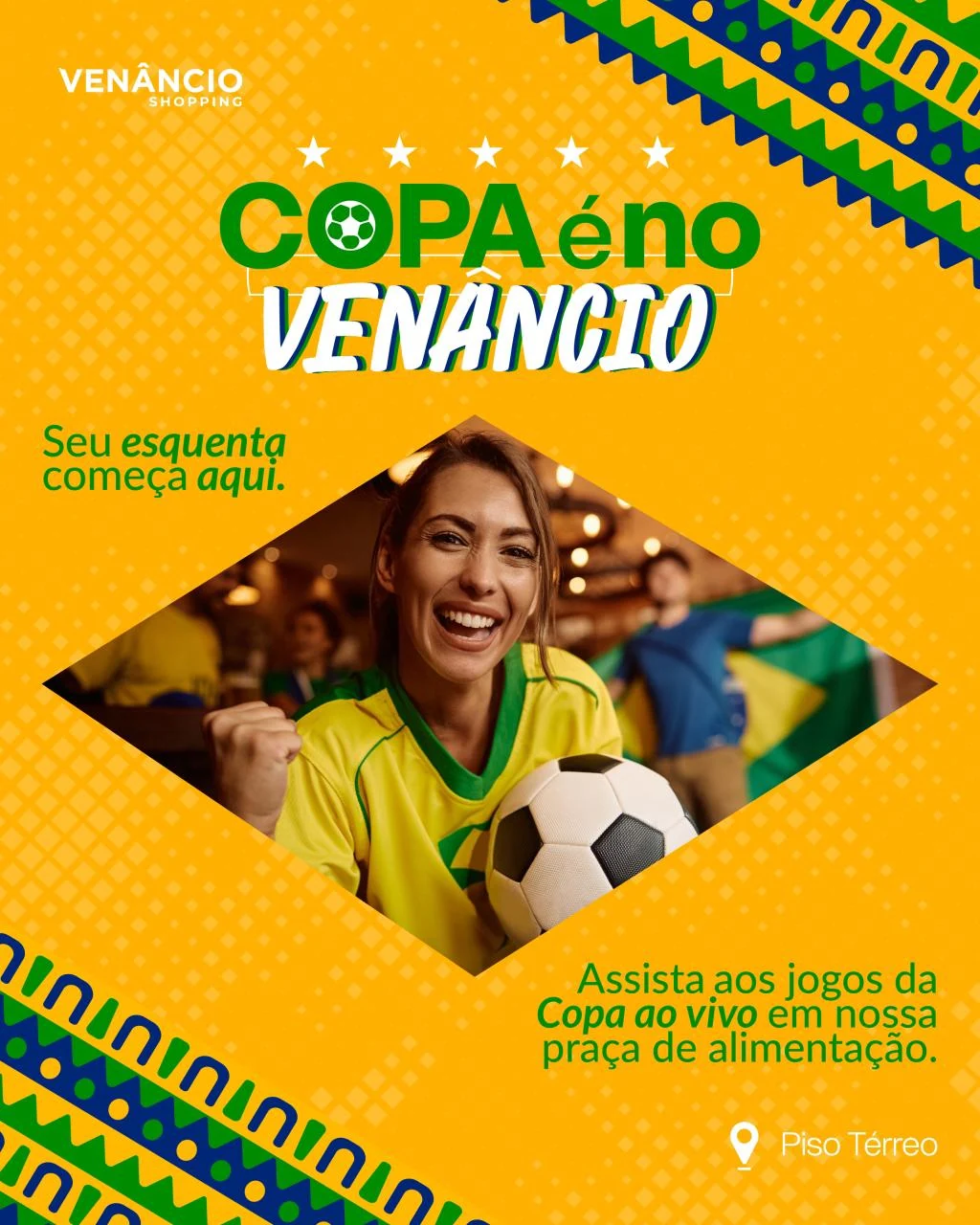 Venâncio Shopping entra no clima da Copa